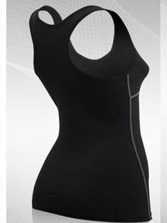 Women basic sport vest with flatlock stitching gym garments