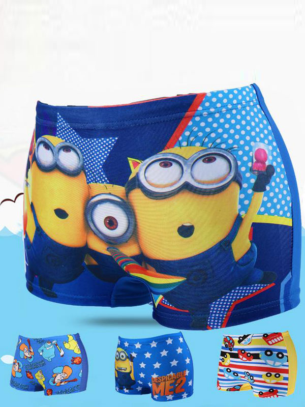 Childrem swimming wear boy prin trunk